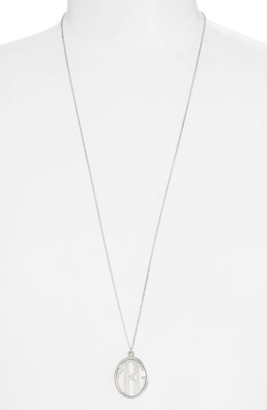 Women's Argento Vivo Personalized Monogram Pendant Necklace