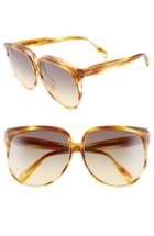 Women's Celine 63mm Oversize Cat Eye Sunglasses - Str Honey Hava/grey Yell Grad