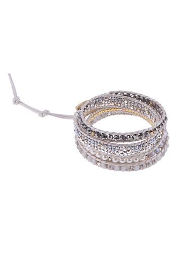 Women's Nakamol Design Crystal & Imitation Pearl Beaded Wrap Bracelet