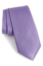 Men's Nordstrom Men's Shop Kensington Check Silk Tie, Size - Purple