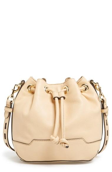 Women's Rebecca Minkoff 'mini Fiona' Bucket Bag - Beige Biscuit/ Light
