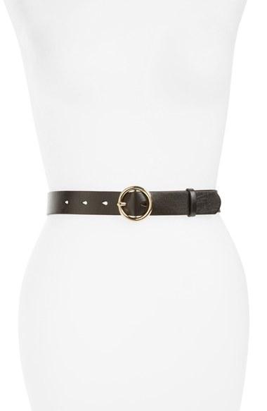 Women's Halogen Faux Leather Belt - Black