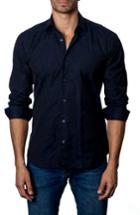 Men's Jared Lang Floral Jacquard Sport Shirt - Blue