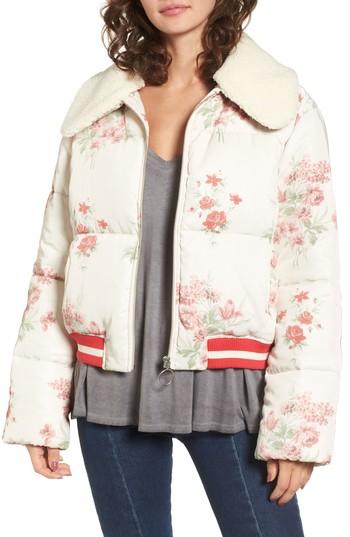 Women's Tularosa Mellow Moves Puffer Jacket With Removable Faux Shearling Collar - Black