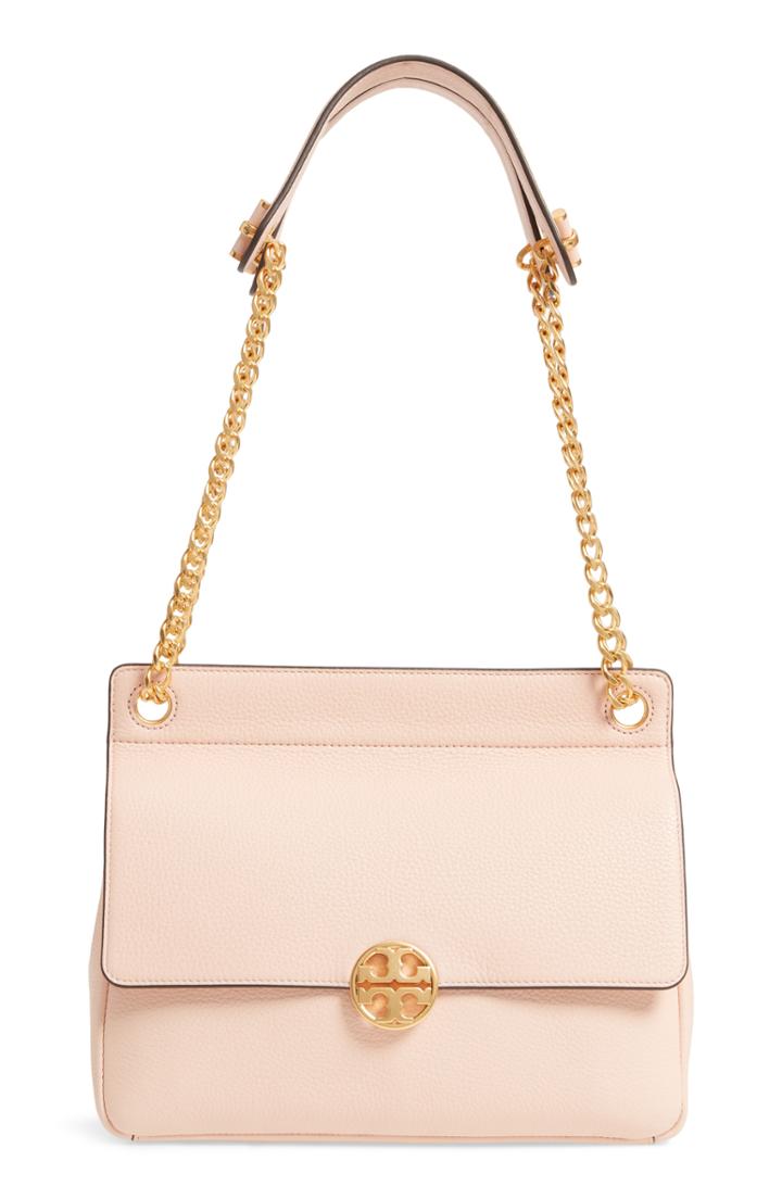Tory Burch Chelsea Flap Leather Shoulder Bag - Pink