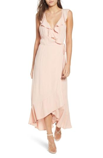 Women's Leith Floral Print Wrap Dress, Size - Pink