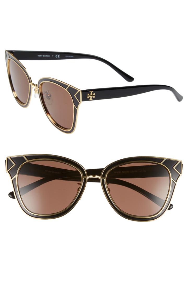 Women's Tory Burch Enamel San Ray 53mm Sunglasses -
