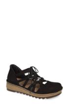 Women's Naot Calathea Ghillie Laced Wedge Us / 37eu - Black