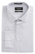 Men's Nordstrom Men's Shop Trim Fit Stripe Dress Shirt 32/33 - Grey
