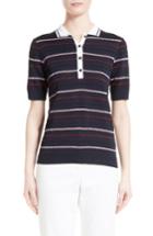Women's St. John Collection Graphic Dot Ottoman Polo