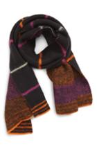 Women's Accessory Collective Brushed Colorblock Scarf, Size - Purple