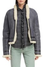 Women's Isabel Marant Etoile Addy Genuine Shearling Jacket Us / 34 Fr - Grey