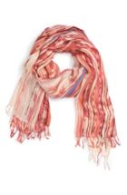 Women's Nordstrom Brushstrokes Scarf, Size - Pink