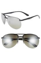 Men's Ray-ban 65mm Chromance Polarized Aviator Sunglasses - Matte Black