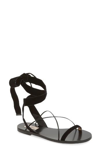 Women's Valentino Lace-up Sandal .5us / 35.5eu - Black