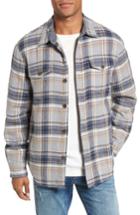 Men's True Grit Summit Plaid Faux Shearling Lined Shirt Jacket - Blue