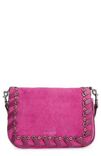 Marc Jacobs Courier Nubuck Leather Shoulder Bag -