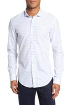 Men's Boss Ridley Slim Fit Print Sport Shirt - White