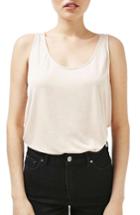 Women's Topshop Boutique Scoop Neck Tank Us (fits Like 2-4) - Pink