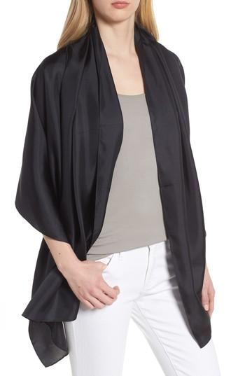 Women's Echo Everyday Silk Wrap, Size - Black