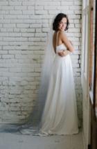 Sara Gabriel Constance Ombre Chapel Veil, Size - Blue