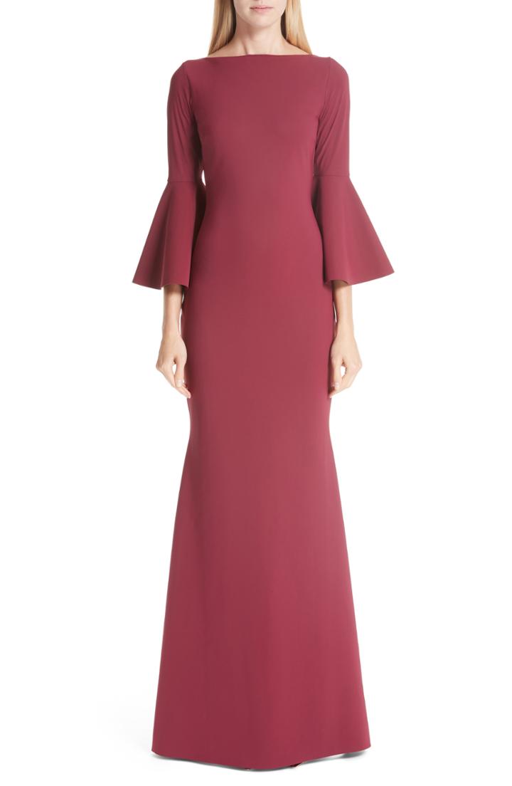 Women's Chiara Boni La Petite Robe Iva Bell Sleeve Gown Us / 38 It - Red