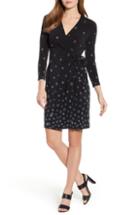 Women's Anne Klein Nathalie Faux Wrap Stretch Jersey Dress, Size - Black