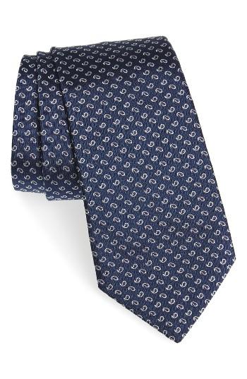 Men's Michael Bastian Paisley Silk Tie, Size - Blue