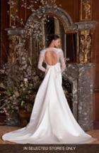 Women's Monique Lhuillier Albertine Bow Cummerbund, Size In Store Only - Silk White/ Nude