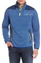 Men's Vineyard Vines Shep Quarter Zip Fleece Sweater, Size - Blue