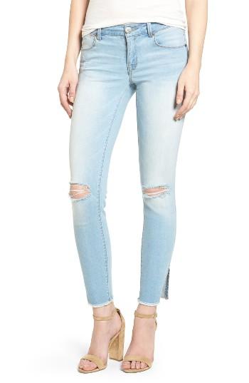 Women's 1822 Denim Ripped Ankle Skinny Jeans - Blue