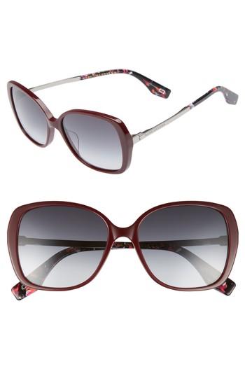 Women's Marc Jacobs 56mm Sunglasses - Ople/ Burgundy