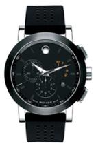 Women's Movado 'museum' Chronograph Rubber Strap Watch, 44mm