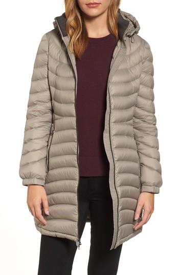Petite Women's Michael Michael Kors Hooded Down Coat P - Beige