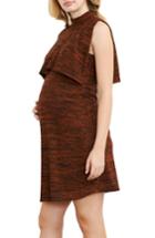 Women's Maternal America Maternity/nursing Knit Dress - Brown
