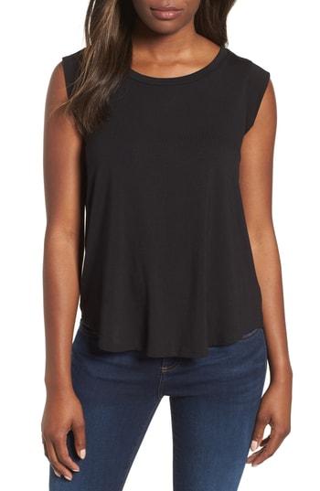 Women's Bobeau Sleeveless Muscle Tank - Black