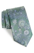 Men's Nordstrom Men's Shop Huntsman Paisley Silk Tie, Size - Green