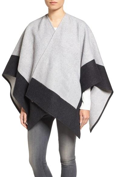 Women's Rag & Bone Double Face Wool Wrap, Size - Grey