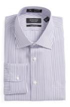 Men's Nordstrom Men's Shop Smartcare(tm) Traditional Fit Check Dress Shirt - 34 - Purple