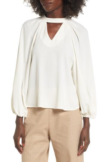 Women's Leith Balloon Sleeve Choker Top - Ivory