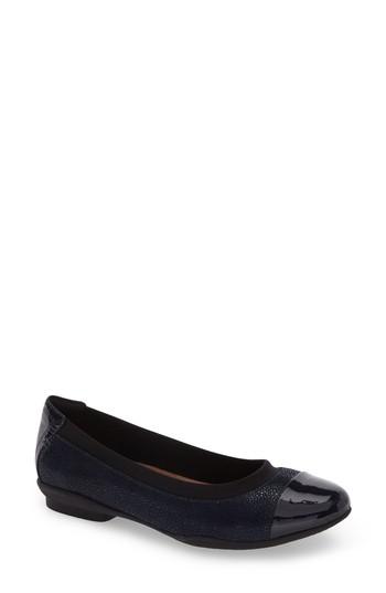 Women's Clarks Neenah Garden Flat N - Blue