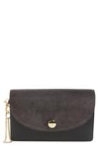 Diane Von Furstenberg Convertible Leather Saddle Clutch - Grey