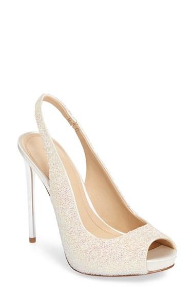 Women's Imagine Vince Camuto 'pavi' Slingback Peep Toe Pump M - White