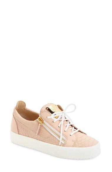 Women's Giuseppe Zanotti 'may London' Snake Embossed Low Top Sneaker