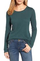 Women's Caslon Long Sleeve Crewneck Tee - Green