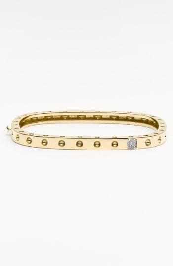 Women's Roberto Coin 'pois Mois' Hinged Bangle With Diamonds