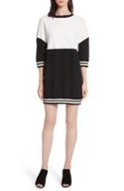 Women's Alice + Olivia Gussie Colorblock Sweatshirt Dress - Black