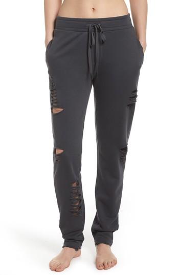 Women's Alo Ripped Sweatpants - Grey