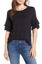 Women's Amour Vert Uma Ruffle Sleeve Tee - Black