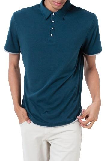 Men's 7 Diamonds 'ultimate' Polo - Blue/green